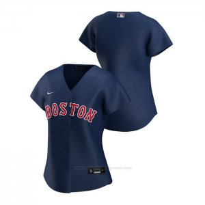 Camiseta Beisbol Mujer Boston Red Sox Replica 2020 Alterno Azul