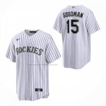 Camiseta Beisbol Nino Colorado Rockies Hunter Goodman Primera Replica Blanco Camiseta Beisbol Nino Colorado Rockies Hunter Goodman Primera Replica Blanco