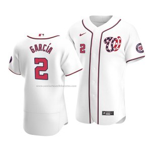 Camiseta Beisbol Hombre Washington Nationals Luis Garcia Autentico Alterno Blanco