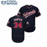 Camiseta Beisbol Hombre Washington Nationals Bryce Harper Cool Base Alterno Replica Azul