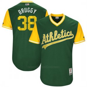 Camiseta Beisbol Hombre Oakland Athletics 2017 Little League World Series Jaycob Brugman Verde