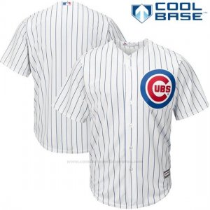 Camiseta Beisbol Hombre Chicago Cubs Blanco Autentico Coleccion Cool Base