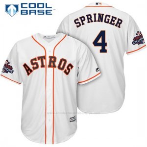 Camiseta Beisbol Hombre Houston Astros 2017 World Series Campeones George Springer Blanco Cool Base