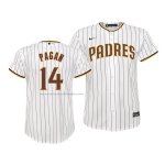 Camiseta Beisbol Nino San Diego Padres Emilio Pagan Replica Primera Blanco
