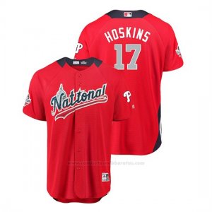 Camiseta Beisbol Hombre All Star Game Philadelphia Phillies Rhys Hoskins 2018 1ª Run Derby National League Rojo