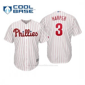 Camiseta Beisbol Nino Philadelphia Phillies Bryce Harper Cool Base Home Blanco