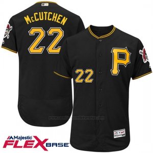 Camiseta Beisbol Hombre Pittsburgh Pirates Andrew Mccutchen 22 Negro Flex Base Autentico Coleccion Jugador