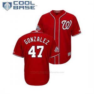 Camiseta Beisbol Hombre Washington Nationals Gio Gonzalez 2018 All Star Game Cool Base Scarlet