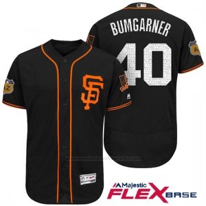 Camiseta Beisbol Hombre San Francisco Giants Madison Bumgarner San Francisco Negro 2017 Entrenamiento de Primavera Flex Base Jugador