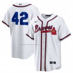Camiseta Beisbol Hombre Atlanta Braves 2025 Jackie Robinson Day Primera Replica Blanco