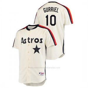 Camiseta Beisbol Hombre Houston Astros Yuli Gurriel Oilers Vs. Houston Astros Cooperstown Collection Crema