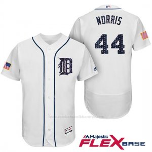 Camiseta Beisbol Hombre Detroit Tigers 2017 Estrellas y Rayas Daniel Norris Blanco Flex Base