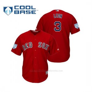 Camiseta Beisbol Hombre Boston Red Sox Sandy Leon Cool Base Entrenamiento de Primavera 2019 Rojo
