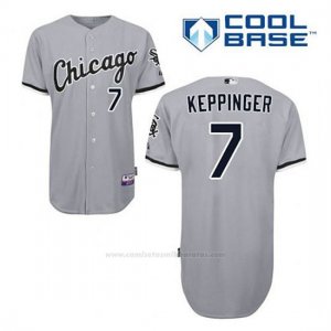 Camiseta Beisbol Hombre Chicago White Sox Jeff Keppinger 7 Gris Cool Base