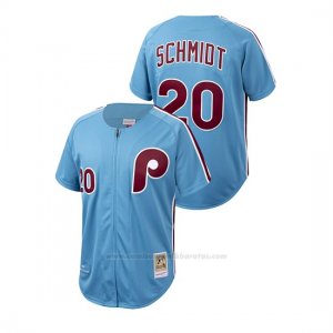 Camiseta Beisbol Hombre Philadelphia Phillies Mike Schmidt Cooperstown Collection Autentico Azul Luminoso