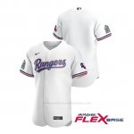 Camiseta Beisbol Hombre Texas Rangers Autentico 2020 Primera Blanco
