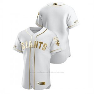 Camiseta Beisbol Hombre San Francisco Giants Golden Edition Autentico Blanco