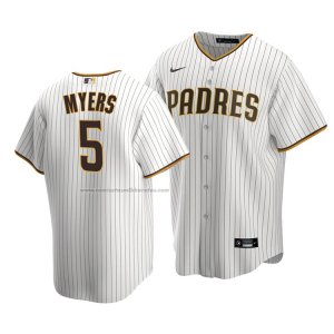 Camiseta Beisbol Hombre San Diego Padres Wil Myers 5 Replica Primera Marron Blanco