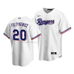 Camiseta Beisbol Hombre Texas Rangers Mike Foltynewicz Replica Primera Blanco