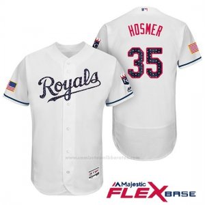 Camiseta Beisbol Hombre Kansas City Royals 2017 Estrellas y Rayas Eric Hosmer Blanco Flex Base