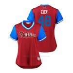 Camiseta Beisbol Mujer Philadelphia Phillies Jerad Eickhoff 2018 Llws Players Weekend Eick Scarlet