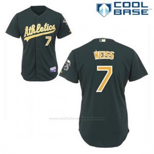 Camiseta Beisbol Hombre Oakland Athletics Walt Weiss 7 Verde Alterno Cool Base