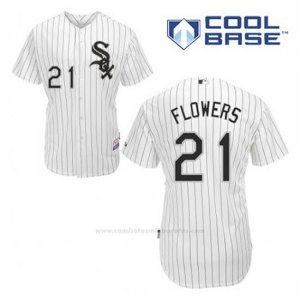 Camiseta Beisbol Hombre Chicago White Sox Tyler Flowers 21 Blanco 1ª Cool Base