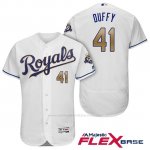 Camiseta Beisbol Hombre Kansas City Royals Danny Duffy Blanco 50th Season Alterno Flex Base
