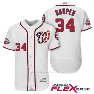 Camiseta Beisbol Hombre Washington Nationals Bryce Harper Blanco 2018 All Star 1ª Alterno Flex Base