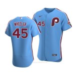 Camiseta Beisbol Hombre Philadelphia Phillies Zack Wheeler Autentico Alterno 2020 Azul