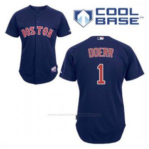 Camiseta Beisbol Hombre Boston Red Sox 1 Bobby Doerr Azul Alterno Cool Base