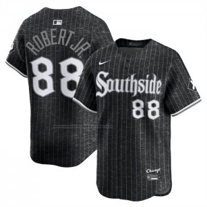 Camiseta Beisbol Hombre Chicago White Sox Luis Robert Jr City Connect Limited Negro