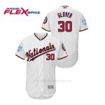 Camiseta Beisbol Hombre Washington Nationals Koda Glover 2019 Entrenamiento de Primavera Flex Base Blanco