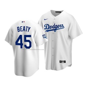 Camiseta Beisbol Hombre Los Angeles Dodgers Matt Beaty 2020 Replica Primera Blanco