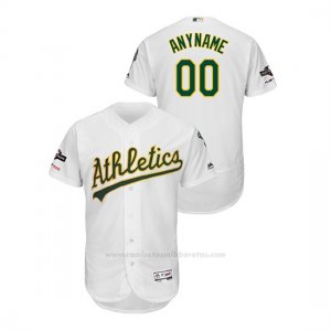Camiseta Beisbol Hombre Oakland Athletics Personalizada 2019 Postseason Flex Base Blanco