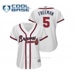 Camiseta Beisbol Mujer Atlanta Braves Freddie Freeman Cool Base Majestic Home 2019 Blanco