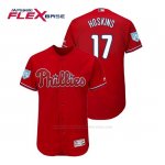 Camiseta Beisbol Hombre Philadelphia Phillies Rhys Hoskins Flex Base Entrenamiento de Primavera 2019 Rojo