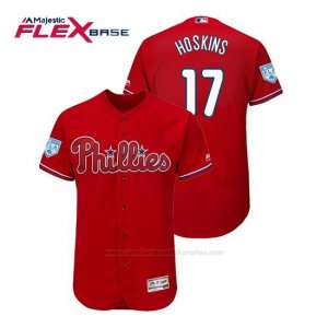 Camiseta Beisbol Hombre Philadelphia Phillies Rhys Hoskins Flex Base Entrenamiento de Primavera 2019 Rojo