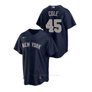 Camiseta Beisbol Hombre New York Yankees Gerrit Cole Replica Alterno Azul