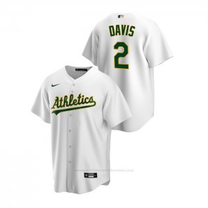 Camiseta Beisbol Hombre Oakland Athletics Khris Davis Replica Primera Blanco