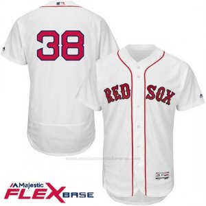 Camiseta Beisbol Hombre Boston Red Sox Rusney Castillo Autentico Coleccion Blanco Flex Base