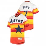 Camiseta Beisbol Nino Houston Astros Craig Biggio Cooperstown Collection Primera Blanco Naranja