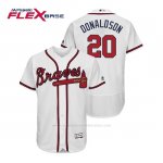 Camiseta Beisbol Hombre Atlanta Braves Josh Donaldson Flex Base Autentico Collezione Home 2019 Blanco