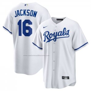 Camiseta Beisbol Hombre Kansas City Royals Bo Jackson Retired Primera Replica Blanco