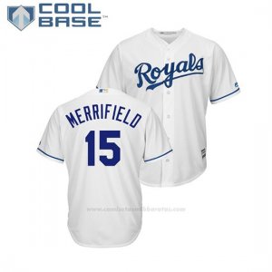Camiseta Beisbol Hombre Kansas City Royals Whit Merrifield Cool Base 1ª Blanco