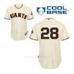 Camiseta Beisbol Hombre San Francisco Giants Buster Posey 28 Crema 1ª Cool Base