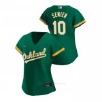 Camiseta Beisbol Mujer Oakland Athletics Marcus Semien 2020 Replica Alterno Verde