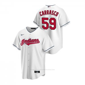Camiseta Beisbol Hombre Cleveland Indians Carlos Carrasco Replica Primera Blanco
