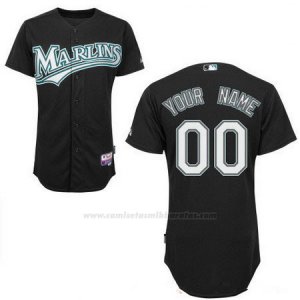 Camiseta Mujer Miami Marlins Personalizada Negro