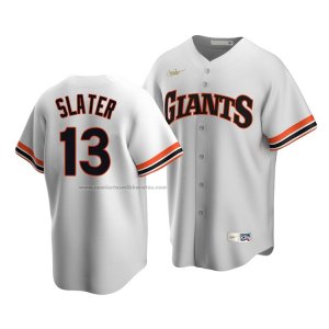 Camiseta Beisbol Hombre San Francisco Giants Austin Slater Cooperstown Collection Primera Blanco
